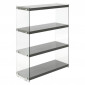 Étagère 4 Niveaux "Elementary" 113cm Gris|Bibliothèque|Paris Prix