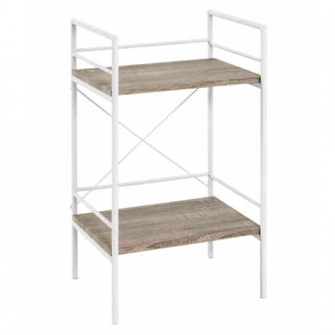 Étagère 2 Niveaux "Duja" 62cm Naturel|Bibliothèque|Paris Prix