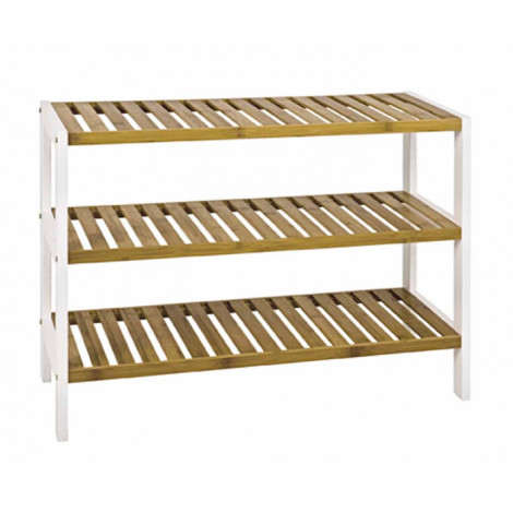 Étagère 3 Niveaux en Bambou "Stacy" 70cm Naturel|Bibliothèque|Paris Prix