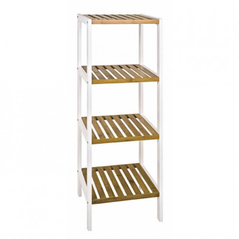 Étagère 4 Niveaux en Bambou "Stacy" 112cm Naturel|Bibliothèque|Paris Prix