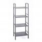 Étagère Design 4 Niveaux "Melo" 109cm Gris|Bibliothèque|Paris Prix