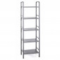 Étagère Design 5 Niveaux "Melo" 137cm Gris|Bibliothèque|Paris Prix