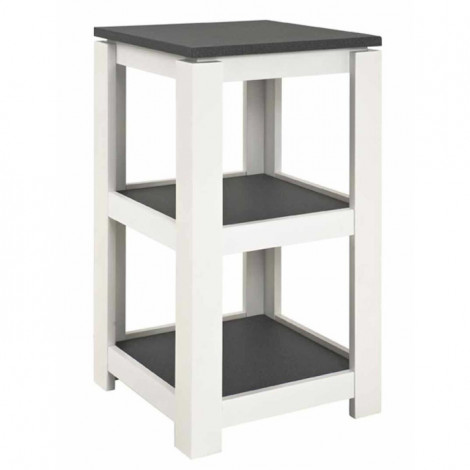 Étagère Design 3 Niveaux "Granit" 74cm Blanc|Bibliothèque|Paris Prix