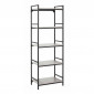 Étagère 5 Niveaux Design "Optiqua" 180cm Gris|Bibliothèque|Paris Prix