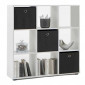 Étagère 9 Cases Design "Gaman" 108cm Blanc|Bibliothèque|Paris Prix