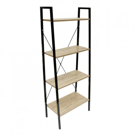 Étagère Design 4 Niveaux "Funat" 148cm Naturel|Bibliothèque|Paris Prix