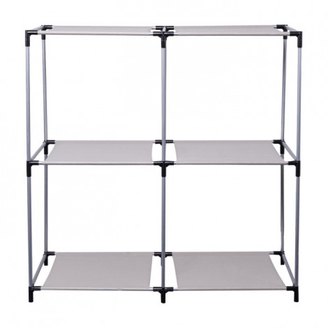 Étagère Design 4 Casiers "Mondo" 70cm Gris|Bibliothèque|Paris Prix