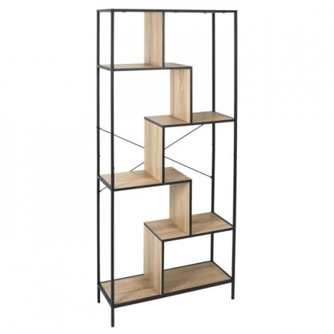 Étagère Design "Eidson" 180cm Naturel|Bibliothèque|Paris Prix