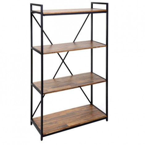 Étagère 4 Niveaux "Edena" 141cm Marron|Bibliothèque|Paris Prix