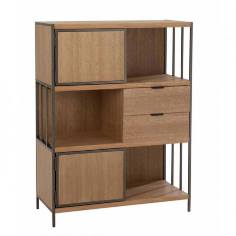 Étagère 3 Niveaux "Giuseppe" 120cm Naturel|Bibliothèque|Paris Prix
