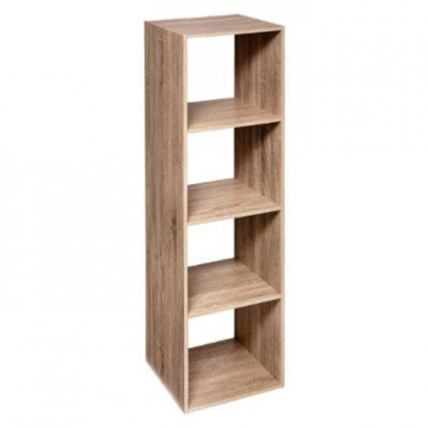 Étagère 4 Cases "Mix N Modul" 134cm Naturel|Bibliothèque|Paris Prix