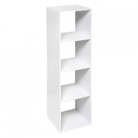 Étagère 4 Cases "Mix N Modul" 134cm Blanc|Bibliothèque|Paris Prix
