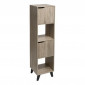 Étagère 4 Niveaux "2 Niches & 2 Portes" 146cm Naturel|Bibliothèque|Paris Prix