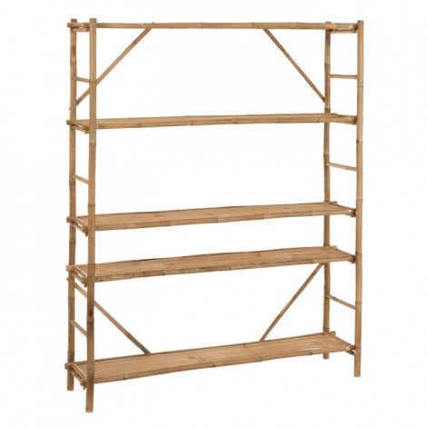 Étagère 5 Niveaux Bambou "Paradis" 195cm Naturel|Bibliothèque|Paris Prix