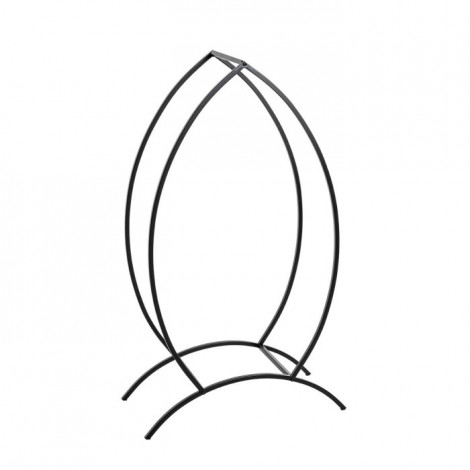 Range Bûche Métal "Flamme" 80cm Noir|Bibliothèque|Paris Prix