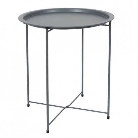 Table d'Appoint en Métal "Sienna" 50cm Gris|Table Basse|Paris Prix