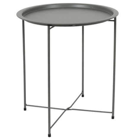 Table d'Appoint en Métal "Sienna" 50cm Vert Olive|Table Basse|Paris Prix