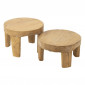 Lot de 2 Tables Basses "Tek" 50cm Naturel|Table Basse|Paris Prix