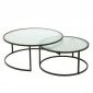 Lot de 2 Tables Basses Design "Alony" 89cm Noir|Table Basse|Paris Prix