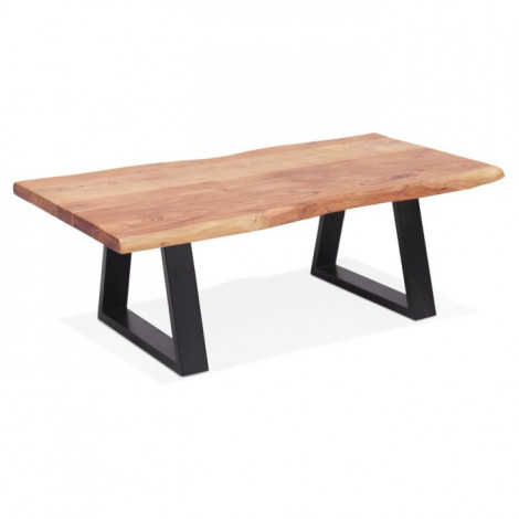 Table Basse Design "Azimato" 115cm Naturel & Noir|Table Basse|Paris Prix