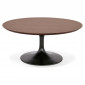 Table Basse Scandinave "Scusi" 90cm Noyer & Noir|Table Basse|Paris Prix
