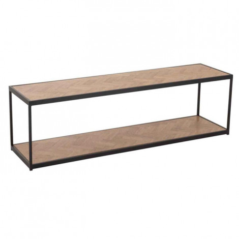 Table Basse 2 Niveaux "Miraza" 150cm Naturel & Noir|Table Basse|Paris Prix