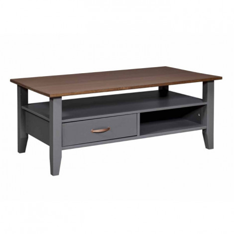 Table Basse 1 Tiroir Design "Zernan" 115cm Gris|Table Basse|Paris Prix
