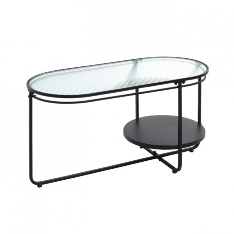 Table Basse Design "Ondulé" 90cm Noir|Table Basse|Paris Prix