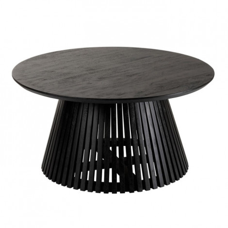 Table Basse Design en Bois "Vincent" 90cm Noir|Table Basse|Paris Prix