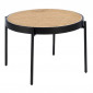 Table Basse en Rotin "Julio" 40cm Noir|Table Basse|Paris Prix