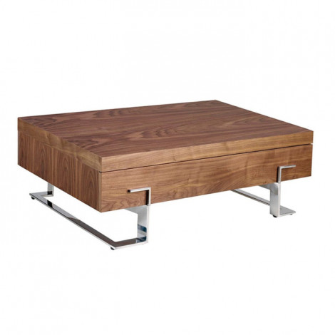 Table Basse 1 Tiroir "Staci" 130cm Marron|Table Basse|Paris Prix