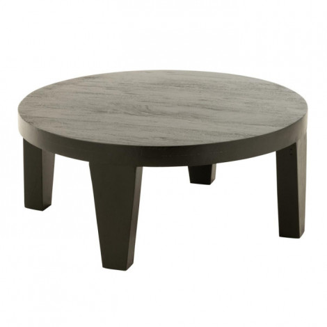 Table Basse en Bois "Reggie" 80cm Noir|Table Basse|Paris Prix