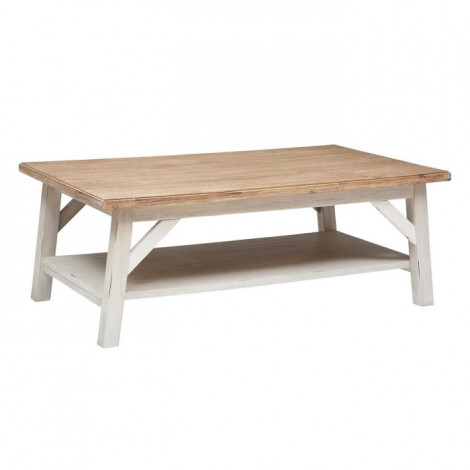 Table Basse en Bois "Olbia" 120cm Blanc|Table Basse|Paris Prix