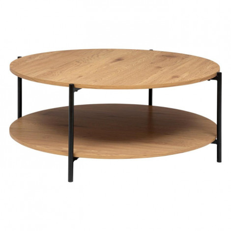Table Basse 2 Niveaux "Slano" 90cm Naturel|Table Basse|Paris Prix