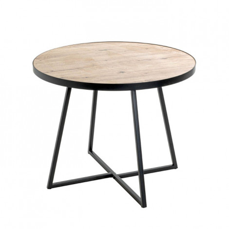 Table Basse "Miranda" 60cm Chêne & Noir|Table Basse|Paris Prix