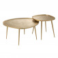 Lot de 2 Tables Basses "Vinta" 72cm Or|Table Basse|Paris Prix