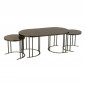 Lot de 3 Tables Basses Gigognes "Kelli" 120cm Marron|Table Basse|Paris Prix