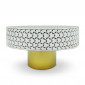 Table Basse Ronde "Géométrique" 71cm Noir & Blanc|Table Basse|Paris Prix