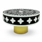 Table Basse Ronde "Croix" 71cm Noir & Blanc|Table Basse|Paris Prix