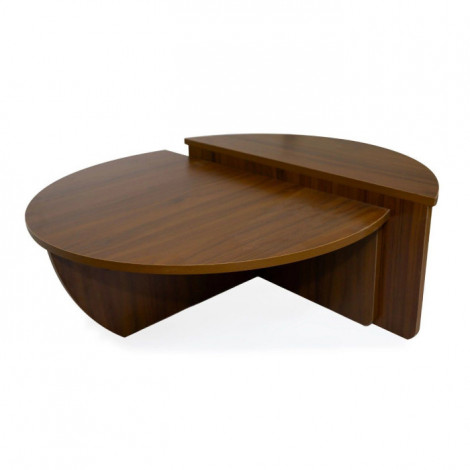 Lot de 2 Tables Basses Design "Armango" 90cm Noisette|Table Basse|Paris Prix