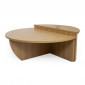 Lot de 2 Tables Basses Design "Armango" 90cm Chêne Clair|Table Basse|Paris Prix