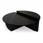 Lot de 2 Tables Basses Design "Armango" 90cm Noir Marbré|Table Basse|Paris Prix