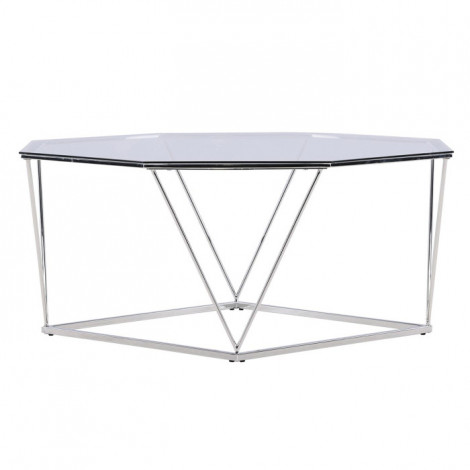 Table Basse Design en Verre "Osterlen" 100cm Argent|Table Basse|Paris Prix