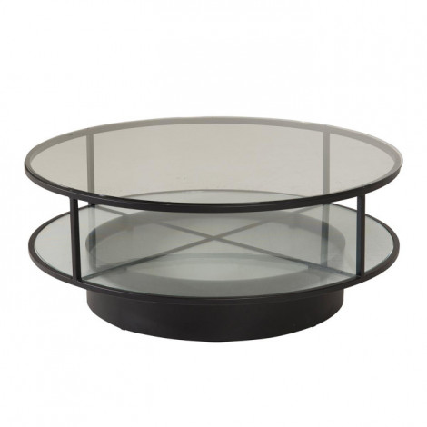 Table Basse Design en Verre "Falsterbo" 100cm Noir|Table Basse|Paris Prix