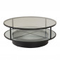 Table Basse Design en Verre "Falsterbo" 100cm Noir|Table Basse|Paris Prix