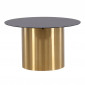 Table Basse Design "Ystad" 80cm Noir & Or|Table Basse|Paris Prix