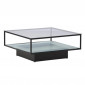 Table Basse Design en Verre "Maglehem" 90cm Noir|Table Basse|Paris Prix