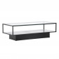 Table Basse Design en Verre "Maglehem" 130cm Noir|Table Basse|Paris Prix