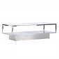 Table Basse Design en Verre "Maglehem" 130cm Argent|Table Basse|Paris Prix
