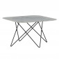 Table Basse en Verre Marbré "Tristar" 80cm Blanc|Table Basse|Paris Prix